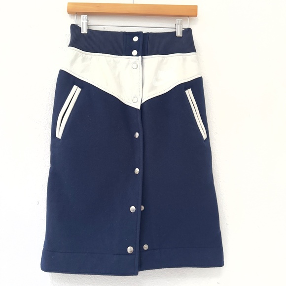 2015 Nike Lab x Sacai Destroyer Wool Skirt - Navy/White - XS - Picture 1 of 3